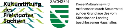 Logo Kulturstiftung des Freistaates Sachsen mit Text